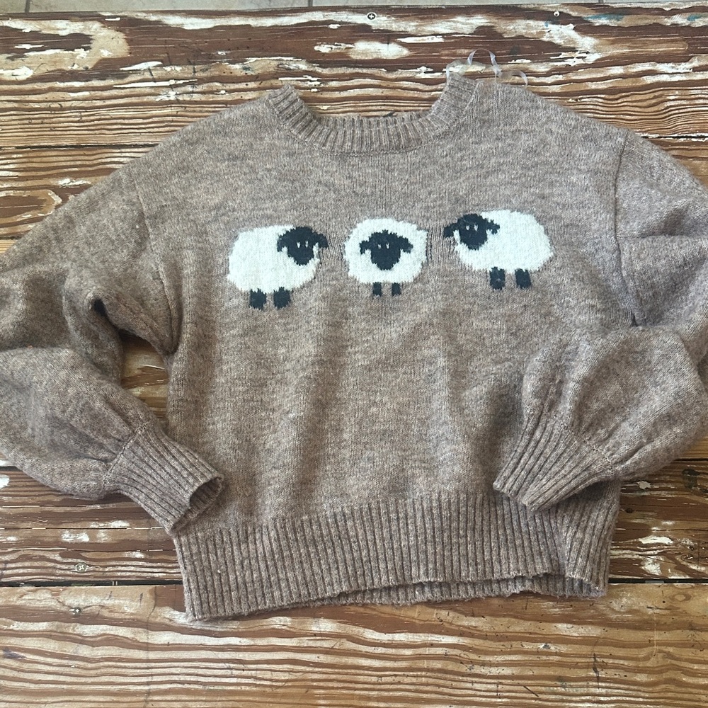 Miami Brown Sheep Pattern Sweater - Picture 3 of 4